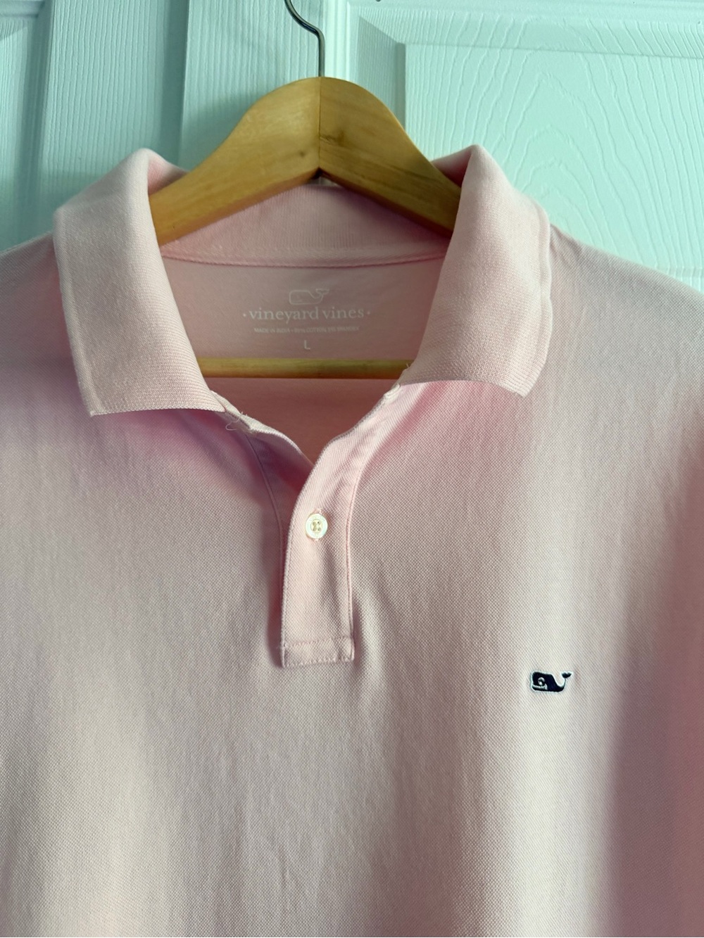 Vineyard Vines Polo Shirt Men’s Large Pink Stretch Cotton Short Sleeve Whale